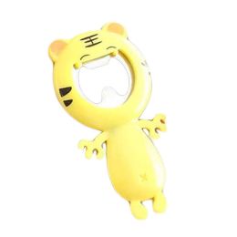 2 Pieces Bottle Opener Yellow Bottle Opener PVC Shell Cute Tiger Bottle Opener