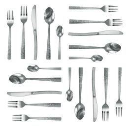 Elegant Western Utensils 20 Piece Flatware Utensil Set 4 In (Color: Silver, Type: knife and fork)